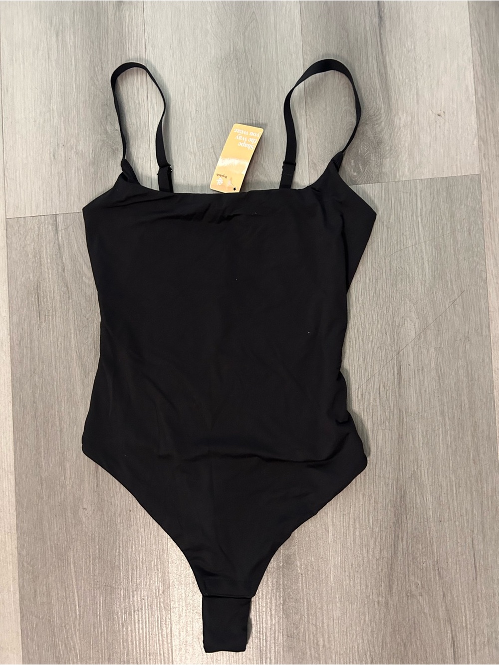 Sleek Black Women's Stretch Tank Bodysuit